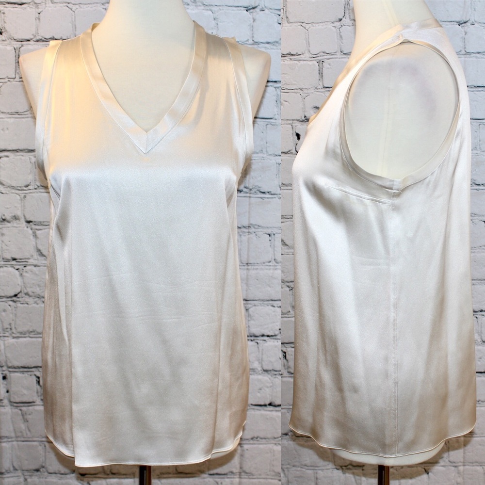 Brunello Cucinelli ivory silk top